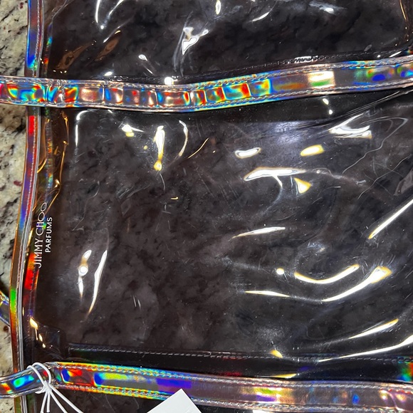 Estate sale find Jimmy Choo clear smoke gray tote - Picture 2 of 4